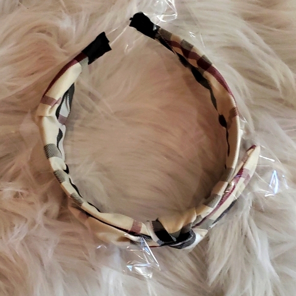 Plaid knotted headband - Picture 4 of 8